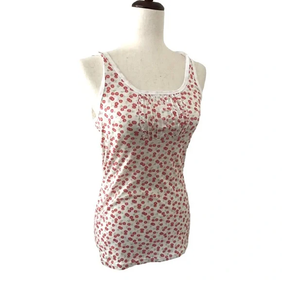 Cherry Print Tank Top Size Small Maurices Tank Top Red Cherries White Background - Picture 9 of 11